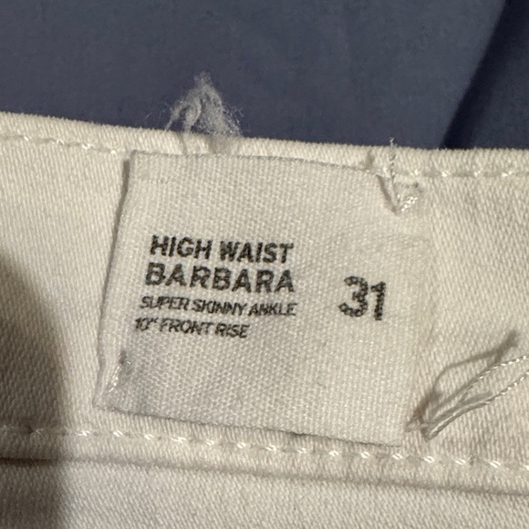 Hudson women’s White Frayed Hem Jeans - Picture 3 of 6